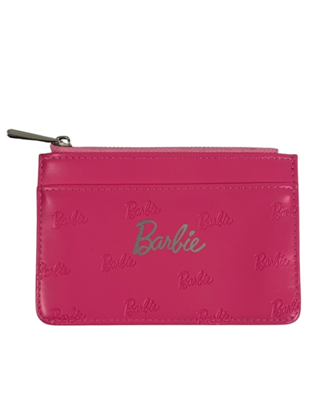 Barbie x Miniso Hot Pink Zippered Card Coin Wallet Faux Leather